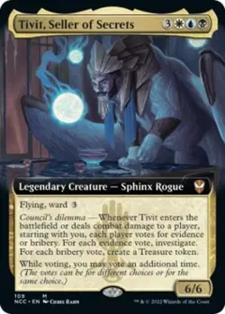 Tivit, Seller of Secrets (Extended Art) -Foil Near Mint MTG - Image 1