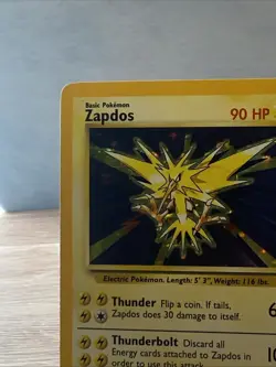 Pokemon TCG Zapdos Base Set Holo Card 16/102 Unlimited Rare, NM-LP Condition - Image 3
