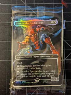 Magic: The Gathering Spider-Man card IN HAND BRAND NEW marvel legends - Image 1