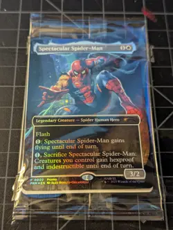 Magic: The Gathering Spider-Man card IN HAND BRAND NEW marvel legends - Image 2