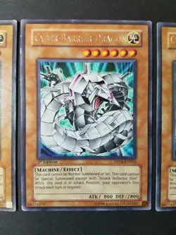 Yugioh Cards 3x Cyber Barrier Dragon DP04-EN002 Rare Light Play/Near Mint - Image 5