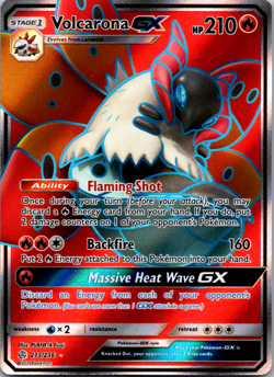 Volcarona GX 213/236 Cosmic Eclipse NM Full Art Ultra Rare Pokemon Card - Image 1