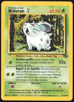 Carte Pokemon Nidoran 57/64 Jungle Francais - Image 1