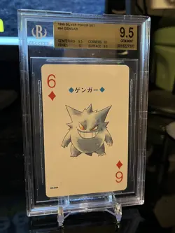BGS 9.5 - Gengar, 1999 Pokemon Silver Poker Japanese Playing Card - Image 1