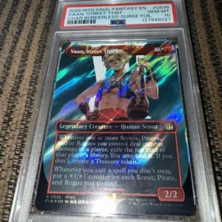 2025 MTG FINAL FANTASY CHARACTER BORDERLESS-SURGE FOIL VAAN, STREET THIEF PSA 10 - Image 1