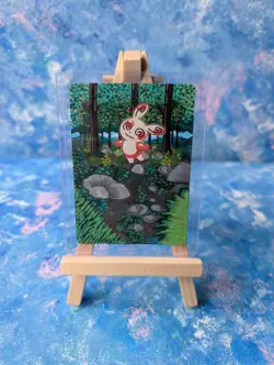 Hand-Painted Spinda 102/149 Sun & Moon: Base Set Pokemon Card & Display Easel - Image 1
