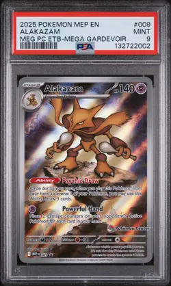 Alakazam Pokemon Center Stamped Mega Evolution Promo #009 MINT PSA 9 - Image 1