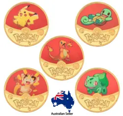 Pokemon Coins Gold Plated Collectibles Gift Set Commemorative Birthday - Image 2