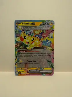 Pokemon Pikachu ex 057/191 - SV08: Surging Sparks - Holo Double Rare - Image 1