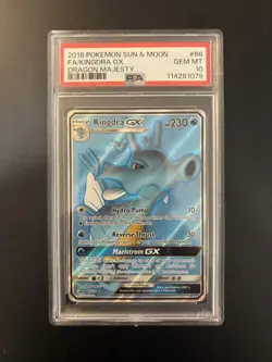 Kingdra GX 66/70 Pokemon Dragon Majesty - PSA 10 Gem Mint - Image 1