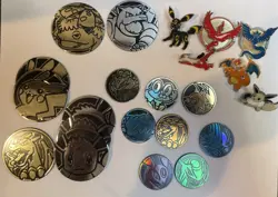 Pokemon Enamel Pins/Coins Lot Collectible Eevee, Charizard, Umbreon, Pikachu - Image 4