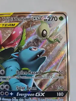 Pokemon TCG - Celebi & Venusaur GX Tag Team SM167 Alt Art Promo Sun & Moon - Image 3