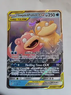 Pokemon Sun and Moon Unified Minds Slowpoke Psyduck GX Tag Team 35/236 Full Art - Image 1