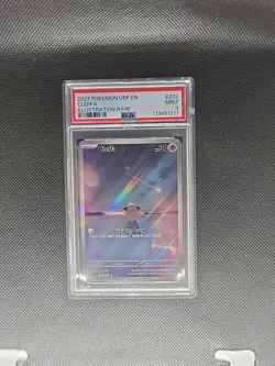 Pokemon TCG Cleffa Sv03: Obsidian Flames Illustration Rare Card 202/197 PSA 9 - Image 3
