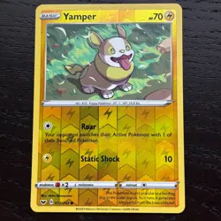 Yamper 073/202 Pokemon Sword & Shield Base Set Reverse Holo Common Card NM - Image 1