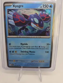 Kyogre 034/132 Me01: Mega Evolution Reverse Holo Pokemon Card - Image 1