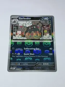 Garbodor Master Ball Pattern 060/086 Sv White Flare Holo Pokemon Card TCG M/NM - Image 1