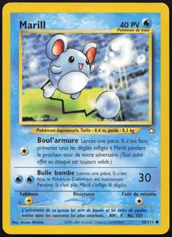 Carte Pokemon Marill 66/111 Neo Genesis Francais - Image 1