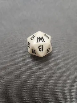 MTG - Magic the Gathering - 2002 Onslaught - Spindown D20 Dice Die - White - Image 1