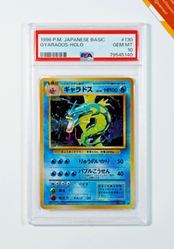 Pokemon PSA 10 Gyarados #130 Holo Base Set 1996 Japanese - Image 1