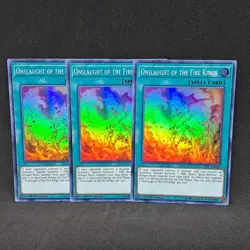 3x Onslaught of the Fire Kings HISU-EN055 1st Edition Super Rare NM Yu-Gi-Oh! - Image 1