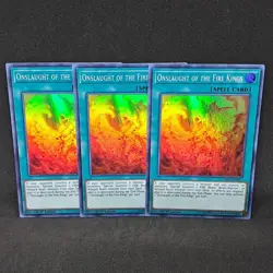 3x Onslaught of the Fire Kings HISU-EN055 1st Edition Super Rare NM Yu-Gi-Oh! - Image 2