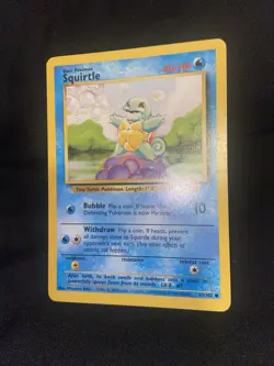 SQUIRTLE - Base Set - 63/102 - Common - Pokemon Card - Unlimited Edition - Lp - Image 1