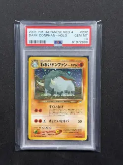 Dark Donphan #232 Neo 4 Destiny Holo Rare Vintage Japanese Pokemon Card PSA 10 - Image 1
