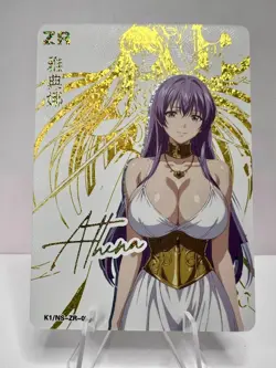 Athena Saint Seiya Goddess Story DMG K1-NS-ZR Anime Girl Waifu Card - Image 1