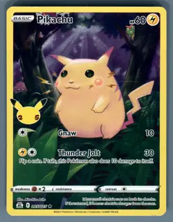 Pokemon TCG Pikachu 005/025 Holo 25th Anniversary Celebrations Holo Card - Image 1