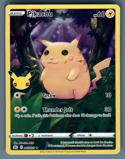 Pokemon TCG Pikachu 005/025 Holo 25th Anniversary Celebrations Holo Card - Image 3