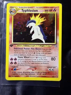 Pokemon TCG Typhlosion Neo Genesis Holo Card 18/111 1st Edition NM - Image 1
