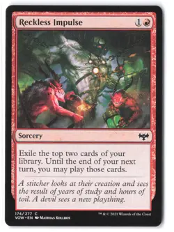 Reckless Impulse #174 Innistrad: Crimson Vow NM - Image 1