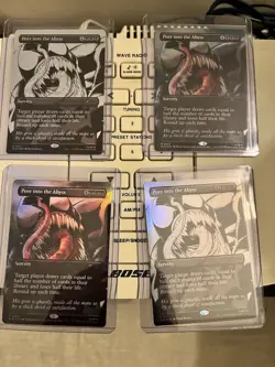 4x MTG Peer into the Abyss Foil (2002 And 2022)| Foil | Spider-Man {SLD} - Image 1