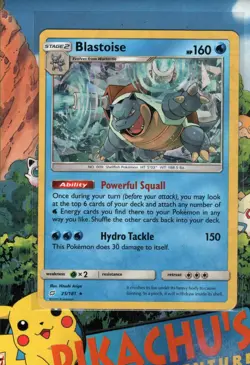 Pokemon TCG Blastoise 25/181 Rare Holo Cracked Ice Sun Moon Team Up UP Promo NM - Image 1