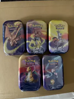 5 Pokemon Kanto Power Mini Tins BRAND NEW SEALED Full Set H24, L24 - Image 1