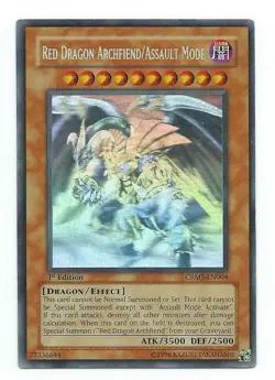Yugioh! Red Dragon Archfiend/Assault Mode CRMS-EN004 Ghost Rare 1st - Image 1