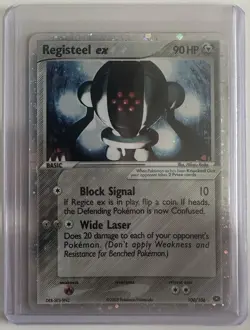 Registeel ex 100/106 EX Hidden Legends 2004 Pokemon Card - Heavy Played - Image 1