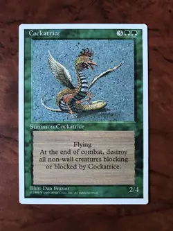 Cockatrice MTG Magic the Gathering Card NM Near Mint Fourth 4th Edition - Image 1