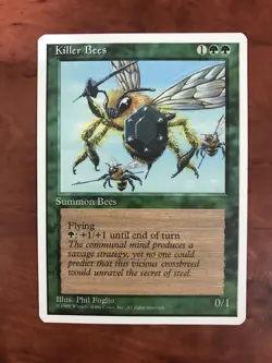 Killer Bees MTG Magic the Gathering Card NM Near Mint Fourth 4th Edition - Image 1