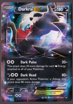 Darkrai EX 74/122 Breakpoint Holo Pokemon TCG Card LP - Image 1
