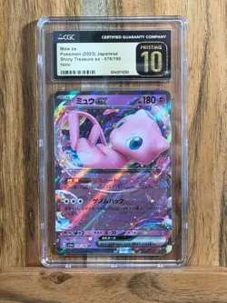 CGC 10 Pristine Mew ex 076/190 Shiny Treasure ex 2023 Pokemon Card - Image 1