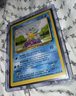 Pokemon TCG Squirtle Base Set 1999 #63 Vintage Card NM English Great Conf - Image 1