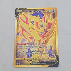 Pokemon TCG 212/202 Zamazenta V Sword & Shield Gold Secret Rare NM - Image 2