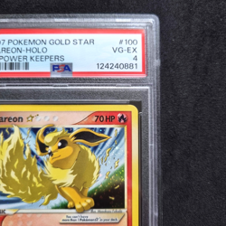 2007 Flareon Gold Star #100/108 EX Power Keepers - Pokemon TCG English PSA 4 - Image 5