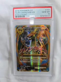 2016 Pokemon XY Evolutions Full Art FA Mega M Charizard EX 101/108 - PSA 10 - Image 1