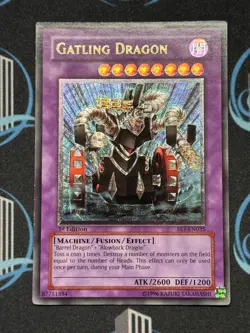 Yugioh Gatling Dragon FET-EN035 Ultimate Rare 1st ed - Image 1