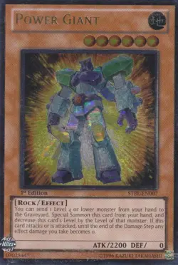 Yugioh! LP Power Giant - STBL-EN007 - Ultimate Rare - 1st Edition Lightly Played - Image 1