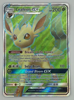 Pokemon TCG Leafeon GX Full Art Ultra Prism 139/156 Card 2018 - Image 1