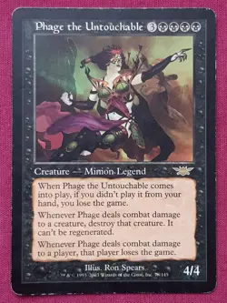 Magic The Gathering LEGIONS PHAGE THE UNTOUCHABLE black card MTG - Image 1